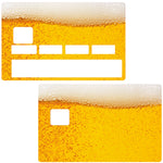 La biére - sticker pour carte bancaire, 2 formats de carte bancaire disponibles