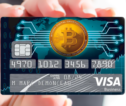 Bitcoins - Kreditkartenaufkleber