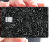 Cachemire noir - sticker pour carte bancaire, format US