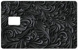 Cachemire noir - sticker pour carte bancaire, format US