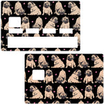 Pugs of love- credit card sticker, 2 credit card formats available