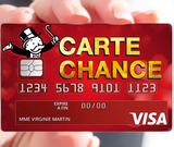Carte Chance- sticker pour carte bancaire, 2 formats de carte bancaire disponibles