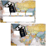 Die Reisekarte - Kreditkartenaufkleber, 2 Kreditkartenformate erhältlich