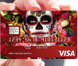 Catarina Calavera- sticker pour carte bancaire, 2 formats de carte bancaire disponibles