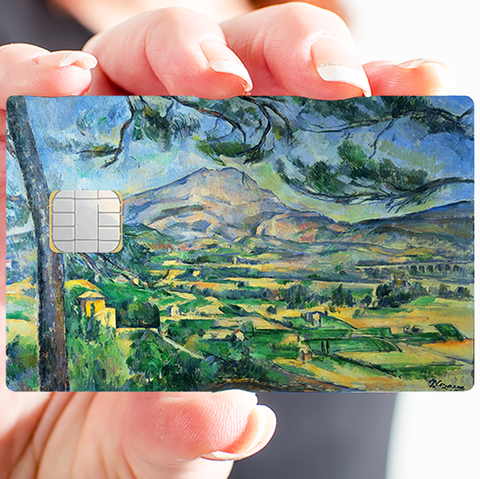La Sainte Victoire, Cezanne - sticker pour carte bancaire, 2 formats de carte bancaire disponibles