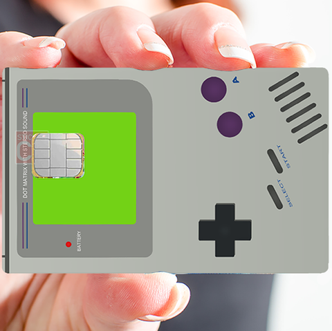 Spielekonsole, Game Boy- Aufkleber für Kreditkarte