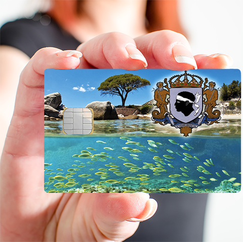 Zwischen Land und Meer, Korsika – Kreditkartenaufkleber, 2 Kreditkartenformate verfügbar