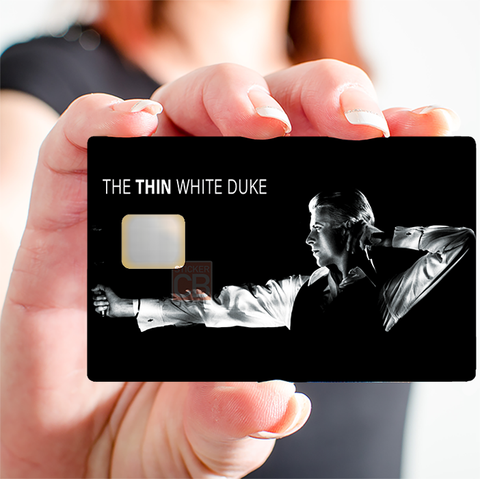 Tribute to DAVID BOWIE, The Thin white duke - sticker pour carte bancaire, 2 formats de carte disponible