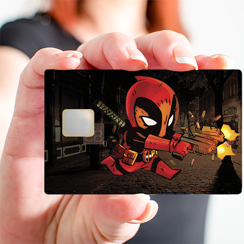 Tribute to Deadpool Gun's  (fanart)- sticker pour carte bancaire, 2 formats de carte bancaire disponibles