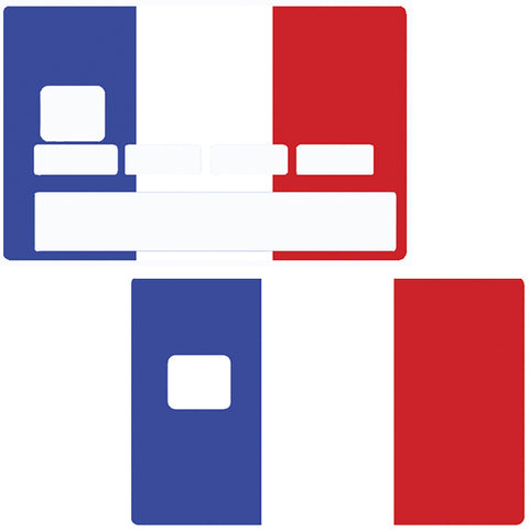 Drapeau Français- sticker pour carte bancaire, 2 formats de carte bancaire disponibles
