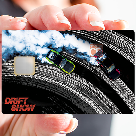 Drift Show - sticker pour carte bancaire, 2 formats de carte bancaire disponibles