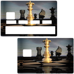 les échecs - sticker pour carte bancaire, 2 formats de carte bancaire disponibles