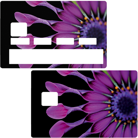 Fleur méduse- sticker pour carte bancaire, 2 formats de carte bancaire disponibles