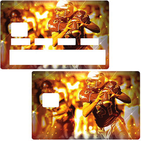 American Football- sticker pour carte bancaire, 2 formats de carte bancaire disponibles