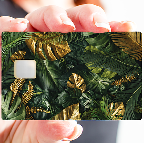 Fôret d'or- sticker pour carte bancaire, 2 formats de carte bancaire disponibles