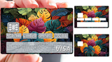 Foret multicolors - sticker pour carte bancaire, 2 formats de carte bancaire disponibles