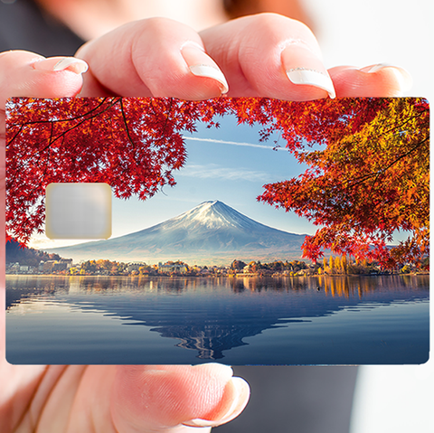 Mount Fujiyama - Aufkleber für Bankkarte, 2 Bankkartenformate verfügbar