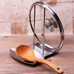 Stainless Steel Pan Pot Cover Lid Rack Stand Spoon Holder Stove Organizer Home Storage Soup Spoon Rests Kitchen Tools