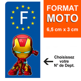 Sticker for EUROBAND MOTORCYCLE license plate - IRONMAN - blue or black