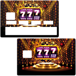 Jackpot 777- sticker pour carte bancaire, 2 formats de carte bancaire disponibles