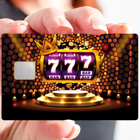 Jackpot 777- sticker pour carte bancaire, 2 formats de carte bancaire disponibles