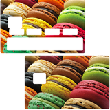 Macarons - sticker pour carte bancaire, 2 formats de carte bancaire disponibles