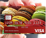 Macarons - Kreditkartenaufkleber, 2 Kreditkartenformate verfügbar