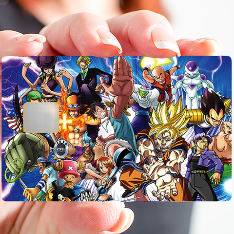 Manga Family (fanart)- sticker pour carte bancaire, 2 formats de carte bancaire disponibles