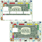 Das Dollarspiel - Kreditkartenaufkleber, 2 Kreditkartenformate