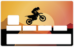 Sunset Motocross - sticker pour carte bancaire, 2 formats de carte bancaire disponibles