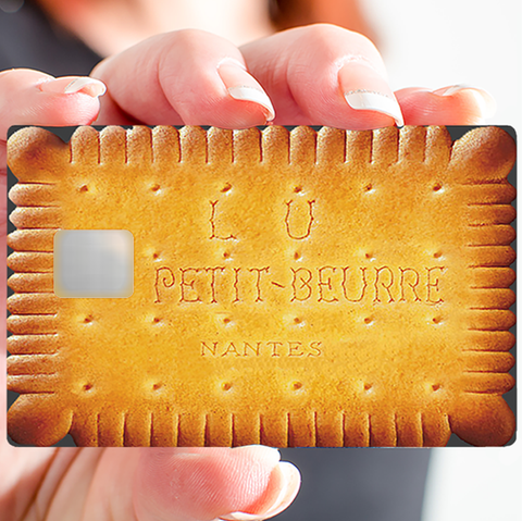 Petit beurre - Kreditkartenaufkleber, 2 Kreditkartenformate verfügbar