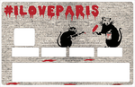 Les rats aiment Paris - sticker pour carte bancaire, 2 formats de carte bancaire disponibles