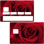 Red rose - credit card sticker, 2 credit card sizes available