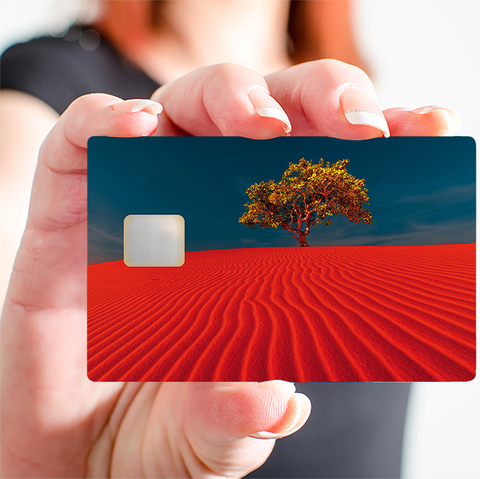 Sable Rouge - sticker pour carte bancaire, 2 formats de carte bancaire disponibles