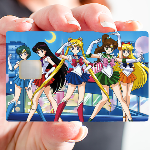 Hommage an Sailor Moon, limitierte Auflage von 100 Ex - Kreditkartenaufkleber, 2 Kreditkartenformate verfügbar