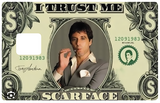 Tony Montana - sticker pour carte bancaire, format US