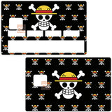 Totenkopf, Knochen und Hut - Kreditkartenaufkleber, 2 Kreditkartengrößen erhältlich