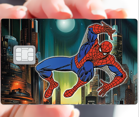 Hommage an SPIDERMAN, limitierte Auflage von 100 Ex - Kreditkartenaufkleber, 2 Kreditkartenformate verfügbar