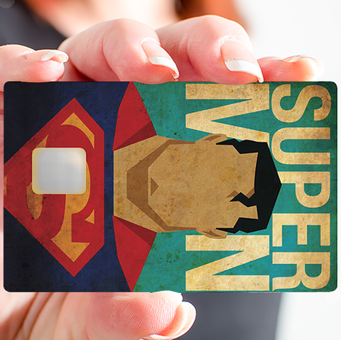 Abgenutzter Superman - Kreditkartenaufkleber