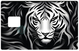 Tigre blanc - sticker pour carte bancaire, format US