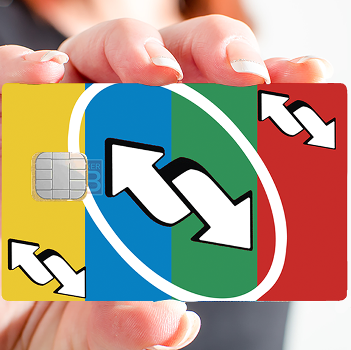 Vierfarbige Karte - Kreditkartenaufkleber, 2 Kreditkartenformate verfü –  CatarinaCalavera