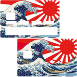 La grande vague du Japon - sticker pour carte bancaire, 2 formats de carte bancaire disponibles