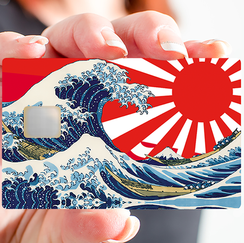 Die große Welle Japans - Kreditkartenaufkleber, 2 Kreditkartengrößen verfügbar
