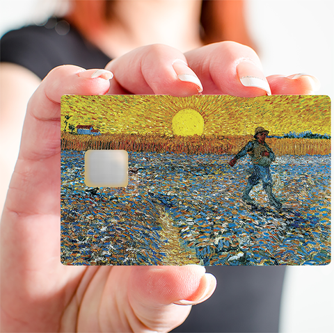 Van Gogh, les champs de blé - sticker pour carte bancaire