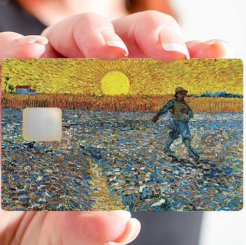 le semeur de Van Gogh  - sticker pour carte bancaire, 2 formats de carte bancaire disponibles