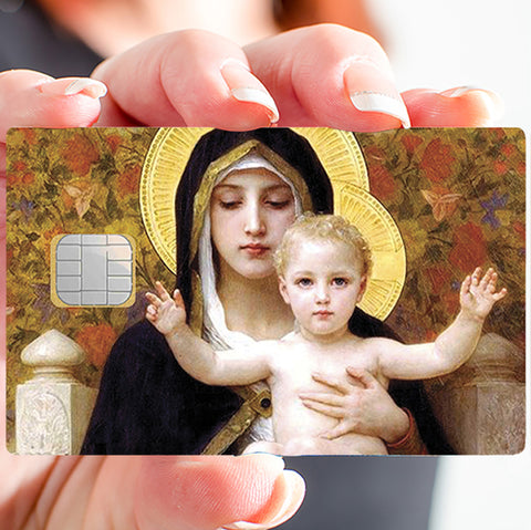 Die Jungfrau mit Lilien - Kreditkartenaufkleber