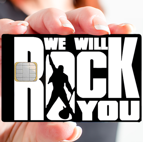 Tribute to We will rock you ! - sticker pour carte bancaire