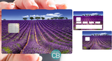 Lavendelfelder - Kreditkartenaufkleber, 2 Kreditkartenformate verfügbar