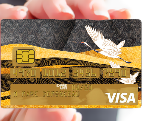 LES CIGOGNES - Kreditkartenaufkleber, 2 Kreditkartenformate erhältlich