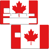 Drapeau du Canada- sticker pour carte bancaire, 2 formats de carte bancaire disponibles